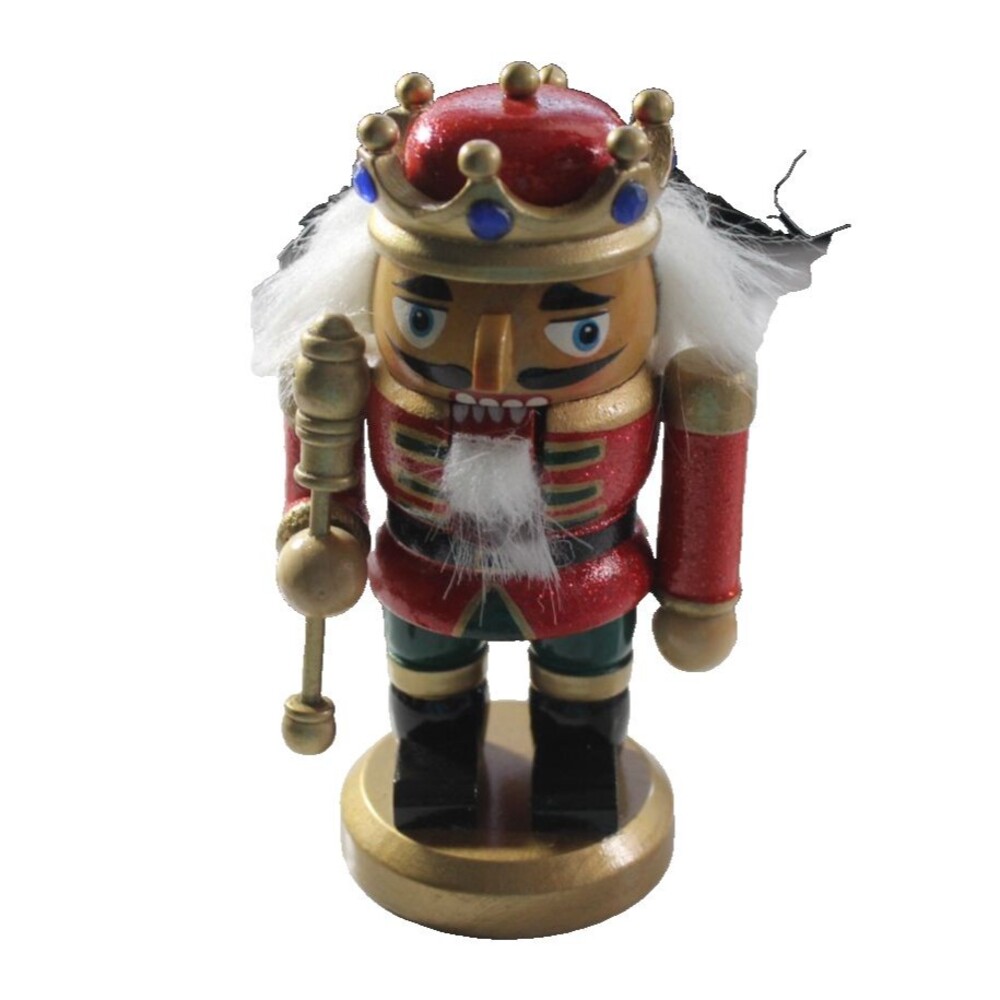 Vintage Nutcracker Bejeweled King 5 " Tall  Christmas Toy Soldier